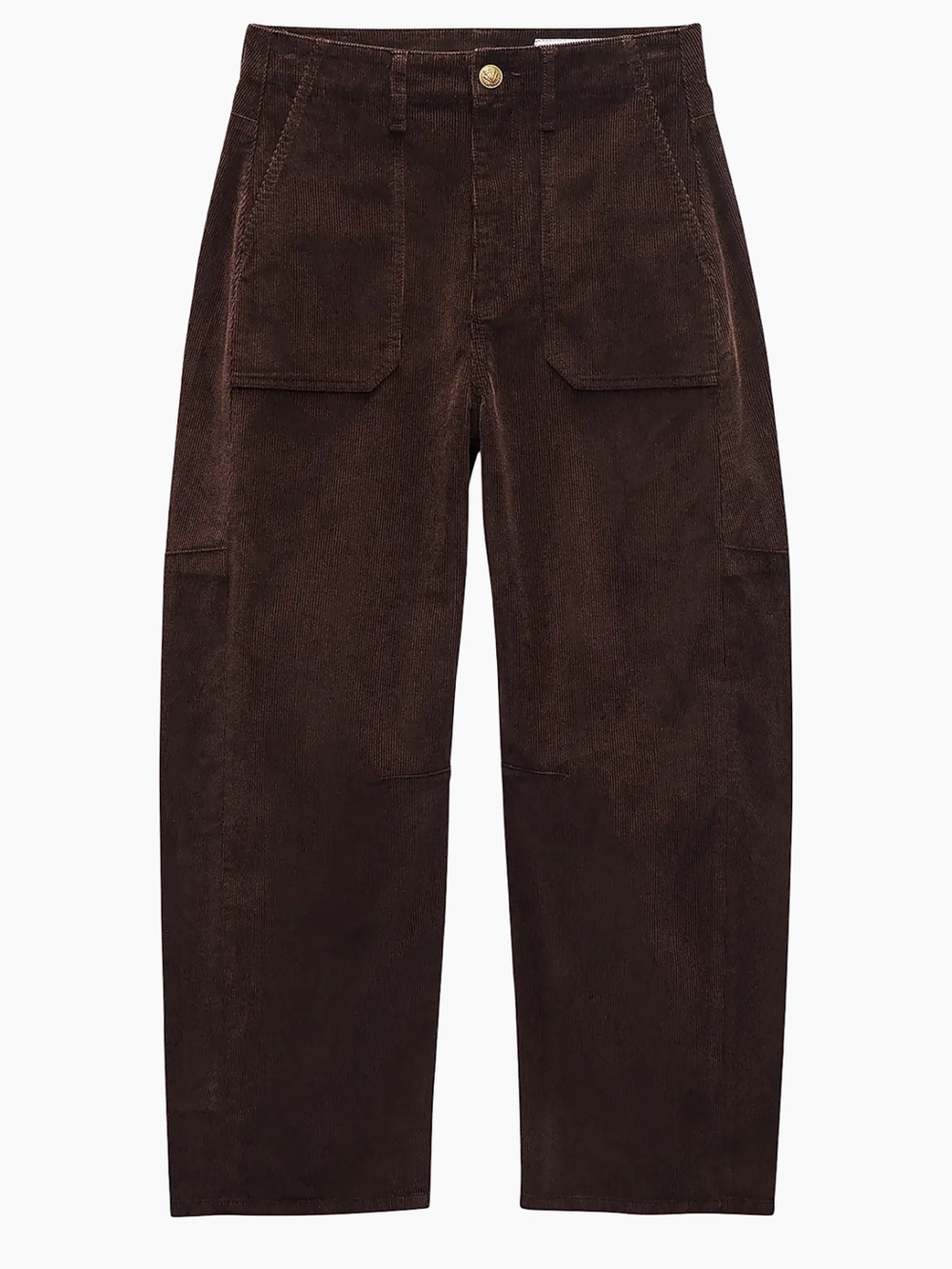 Rag & Bone Charlie Ankle Barrel Corduroy Pants Dark Brown Size 31 - Picture 4 of 11